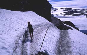 Snow on track